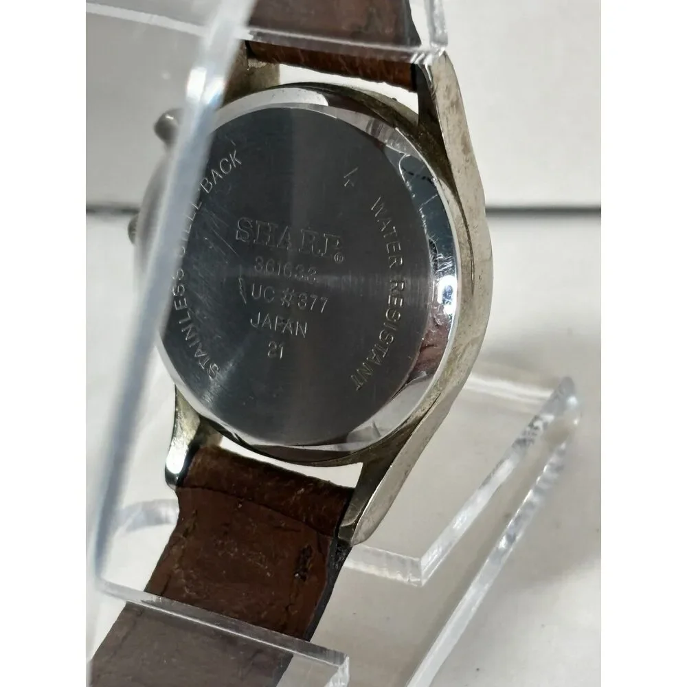 Sharp Opti-glo 361633 brown dial vintage women's watch, working